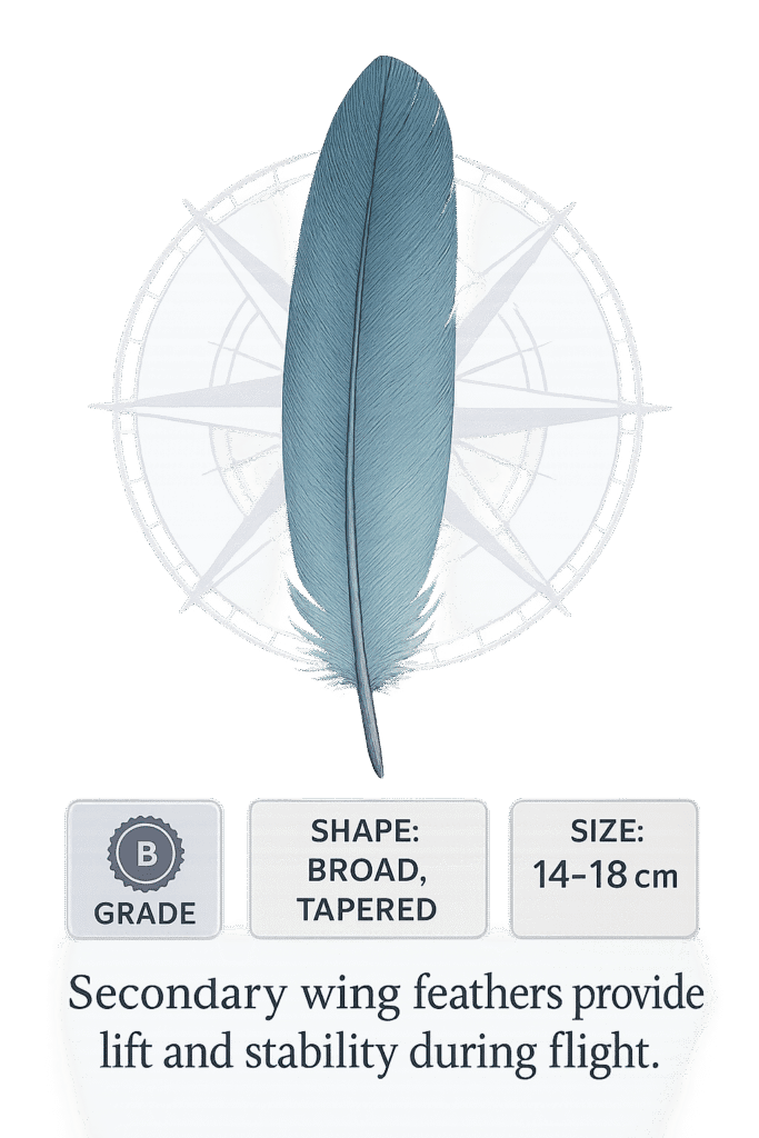 Goose Secondary Wing Feather Infographic