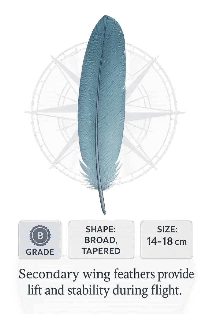 Goose Secondary Wing Feather Infographic